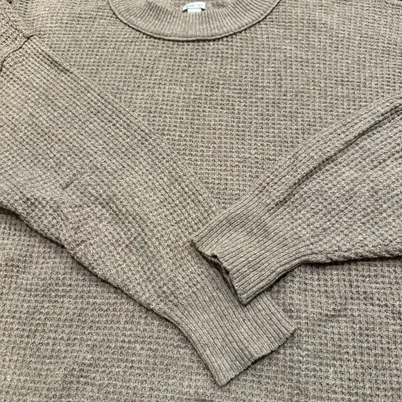 Two Aerie Women's Olive and Taupe Crewneck Sweaters - Picture 5 of 9